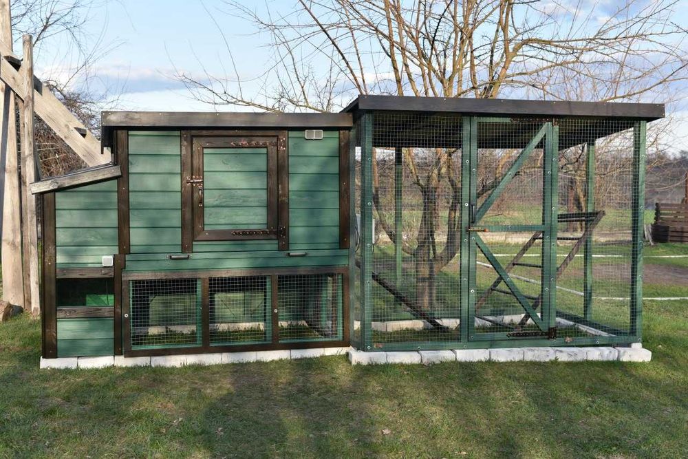 МІНІ-КУРНИК 7-10 курей | Стильний Компактний Теплий 3-10 кур з вольєро