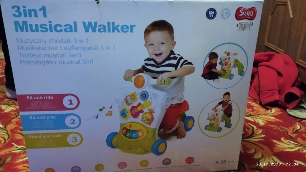 Продам музыкальные ходунки 3 в 1