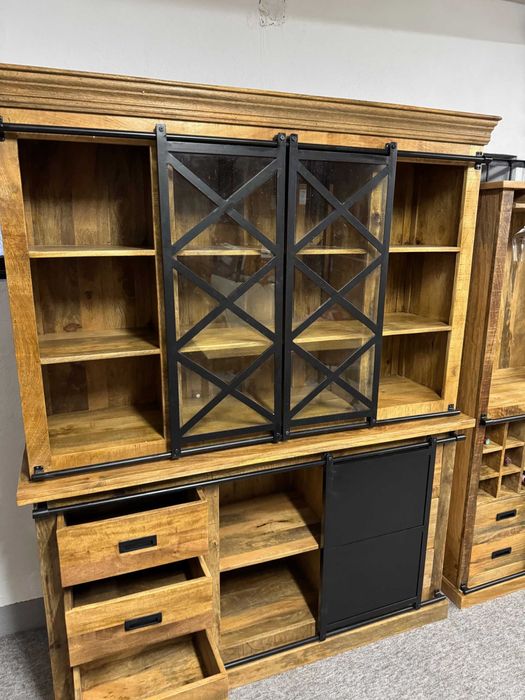 HIT stylu LOFT piękny Kredens Witryna drzewo mango wyjatkowy ZAPRASZAM