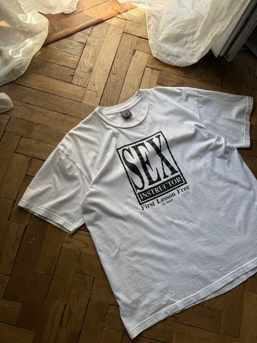 Футболка Sex Instructor L мерч винтаж M boxy fit print merch usa