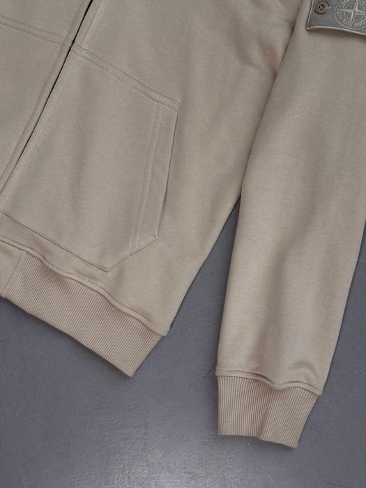 БЕЗ ПЕРЕДОПЛАТИ: Зіп худі Stone Island Beige Ghost
