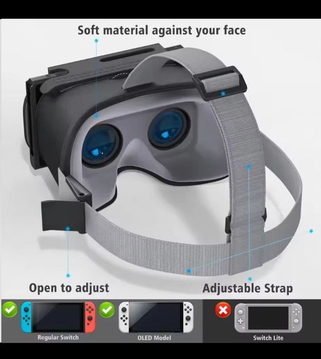 Gogle 3D okulary VR Nintendo