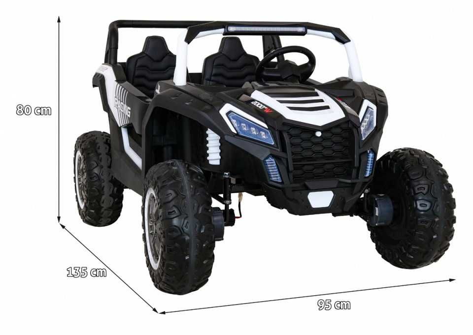 Buggy Dwuosobowe 4x200W ATV Racing Autko A032 Biały 24v14Ah