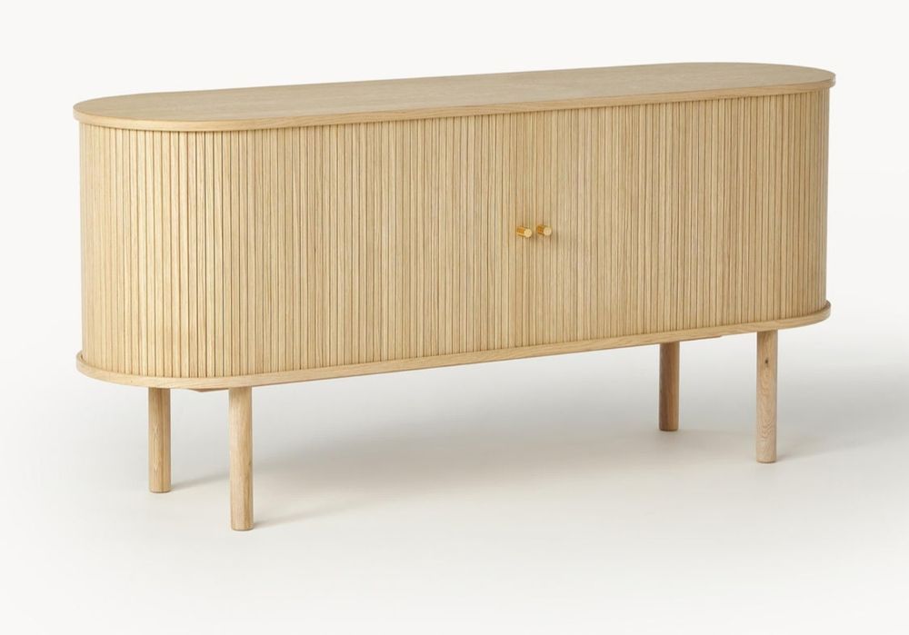 Komoda z ryflowanym frontem Calary 160x75 cm