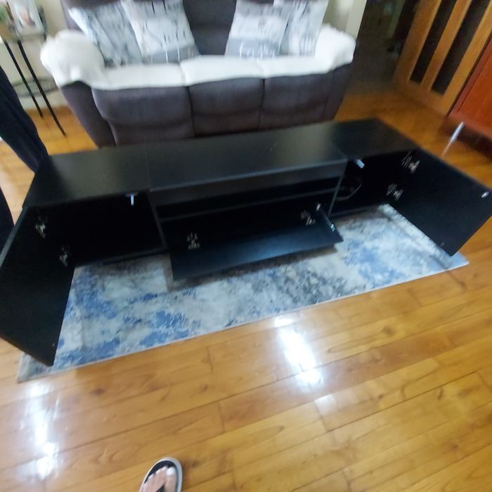 Móvel de TV, madeira preta,  IKEA