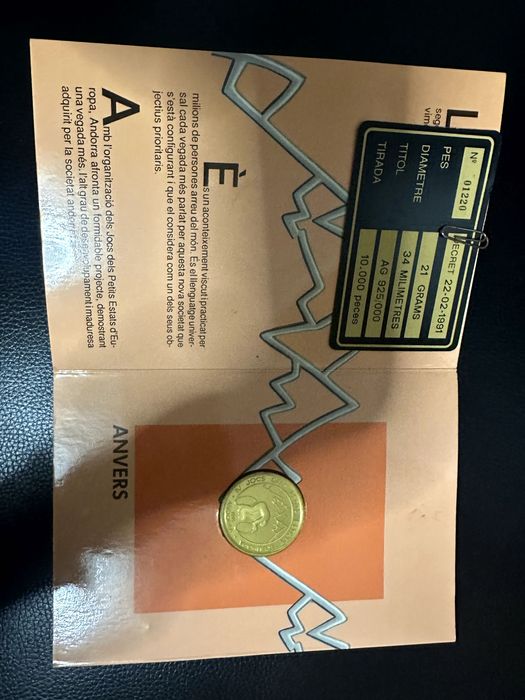 Carteira Andorra 1991 "IV Jocs del Petits Estats D'Europa" Prata Proof