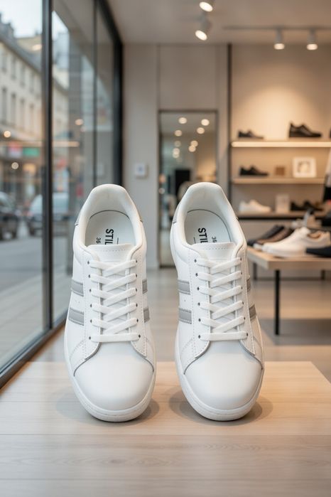 ‼️ РОЗПРОДАЖ шкіряні кросівки жіночі білі кеди на весну і літо 36 - 41