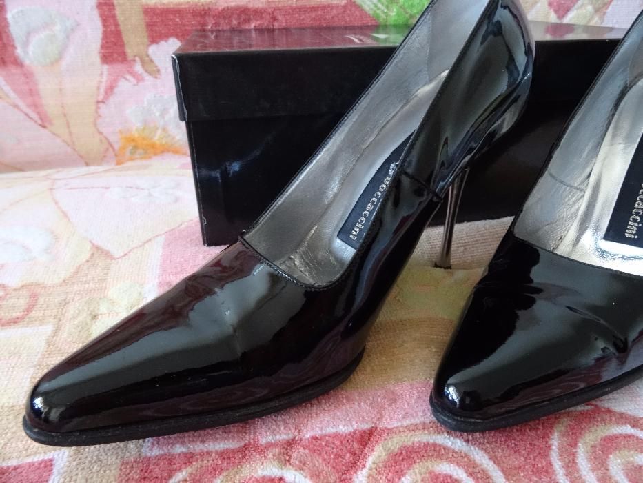 Туфли кожаные лаковые на шпильке "Barbara Boccaccini", р.36