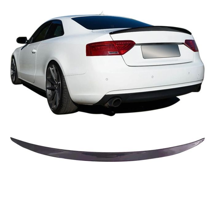 Aileron / lip / spoiler traseiro em preto piano brilhante para Audi A5 8T coupe 2007-2016 em plástico ABS