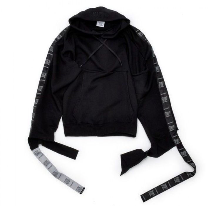 Bluza damska Vetements S 36 M czarna z kapturem hoodie