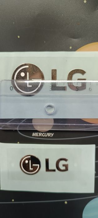 Шильдик наклейка LG металева hromefekt
