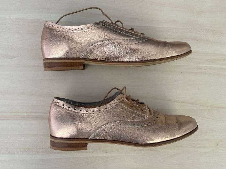 Złote oxfordy Pasoapaso Alisa 39