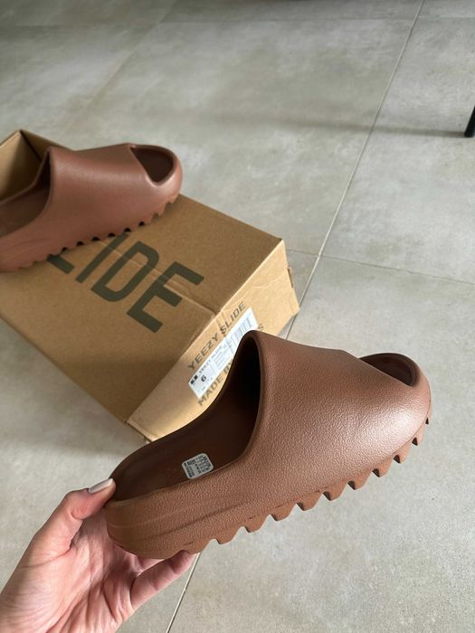 YEEZY SLIDE FLAX  Adidas foam 6US BRĄZ + box