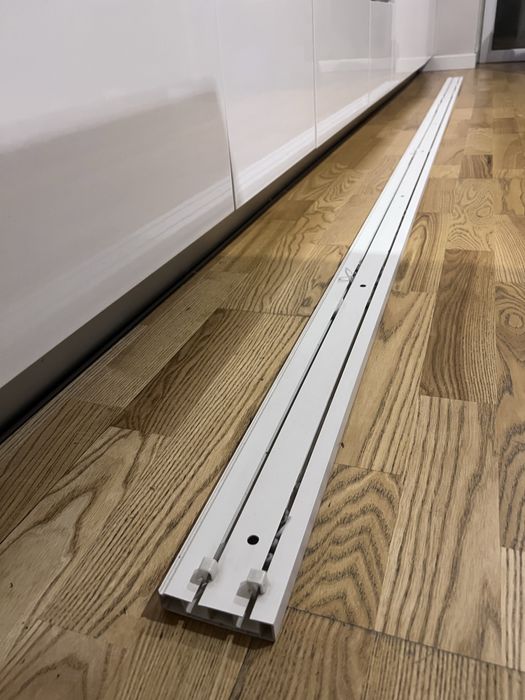 Карниз стельовий/настінний білий 2,50 м + крючки у комплекті