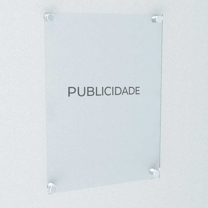 Afastadores/fixadores de inox para publicidade, exposições, eventos…