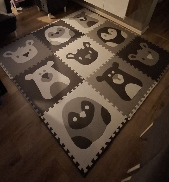 Duża mata piankowa, edukacyjna Ricokids zwierzątka