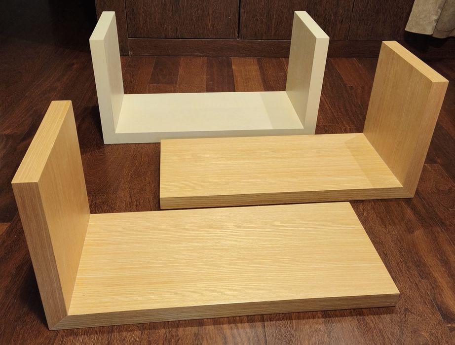 Cama individual dupla pinho e faia maciça + 3 prateleiras
