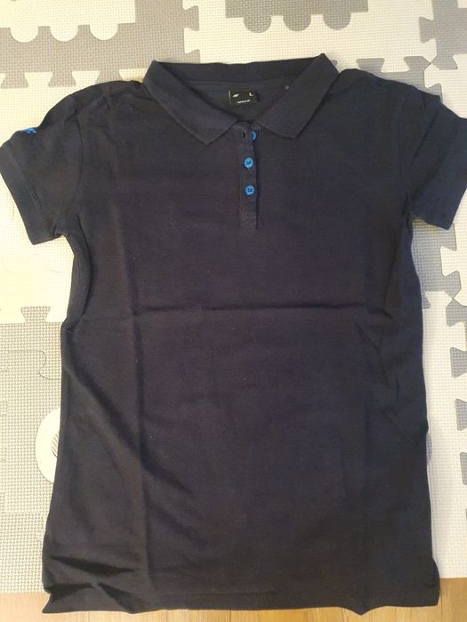 4F Damska koszulka polo, polówka, granatowa, L