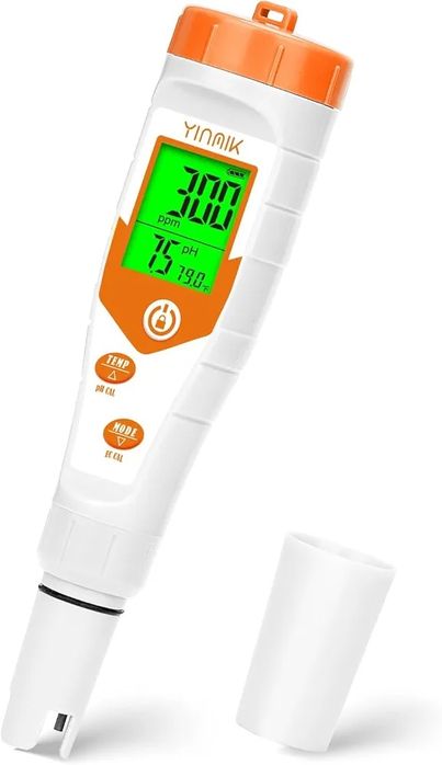 Miernik pH YINMIK Hydroponics 4 w 1 ppm do wody pitnej | Miernik temperatury pH EC TDS, tester wody ppm i EC