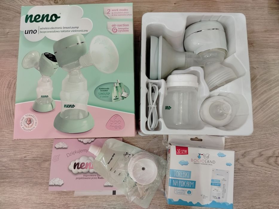 Laktator Neno Uno gratis woreczki do przechowywania pokarmu
