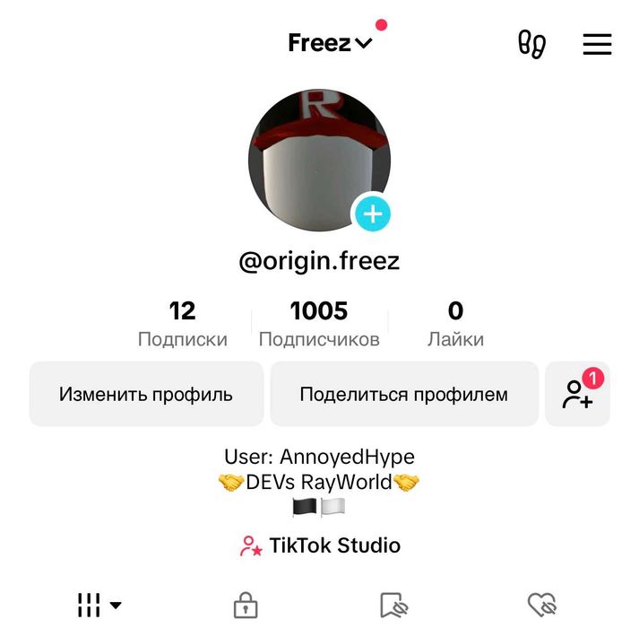 Стрим + Ссылка в профиль | Тик ток Аккаунт 1000+ Подписчиков |