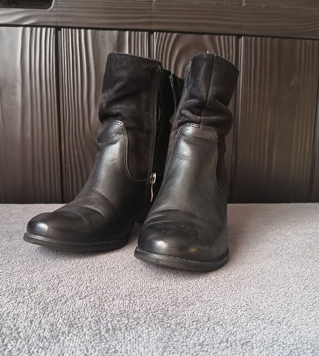 Skórzane botki rozm. 37