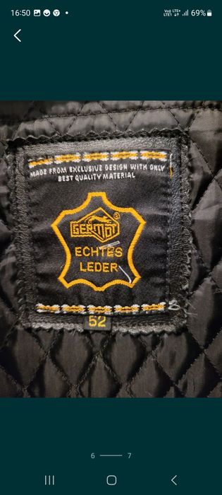 Kurtka skórzana skóra czarna rozmiar L