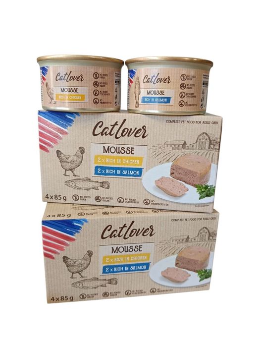 100szt×85gram.Mus dla kota.Mix.