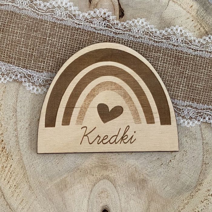 3 sztuki etykieta tęcza