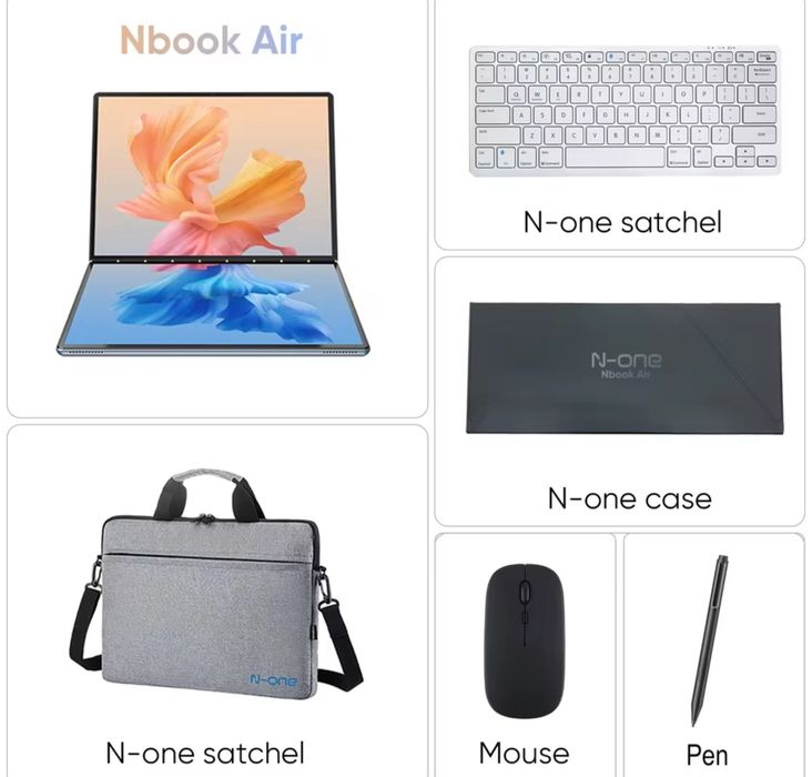 Portátil N-ONE NBook Air Dual Screen – 2 Ecrãs + Acessórios – Como Nov