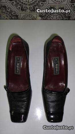 Sapatos de senhora em pele preto Maferley