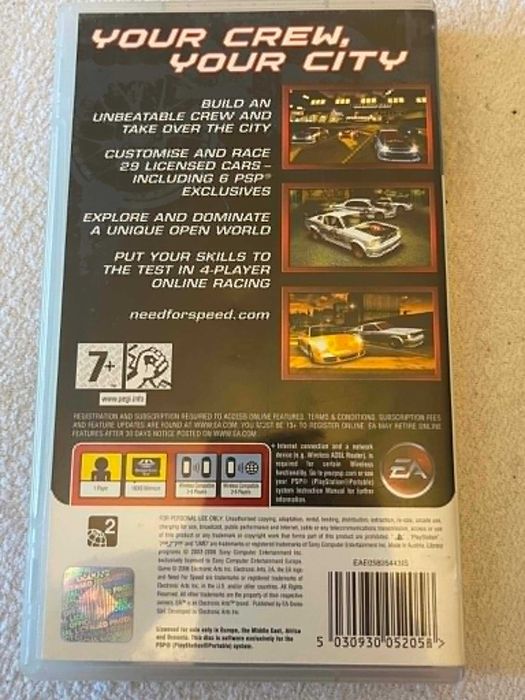Gra PSP - NFS Carbon Own The CIty
