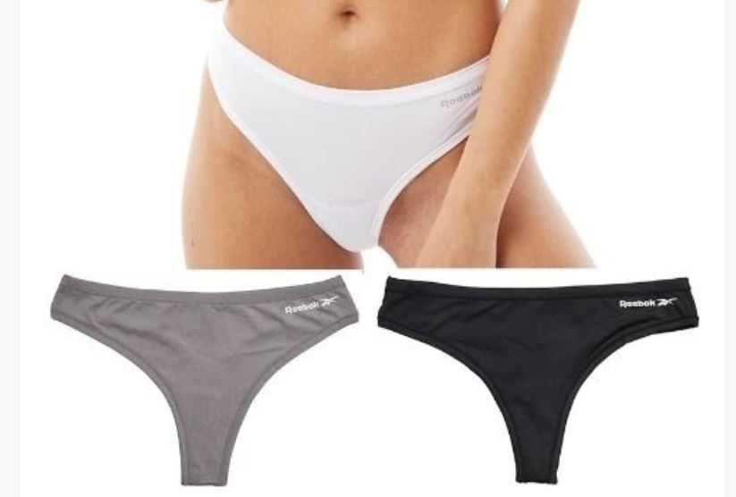 Reebok Thong Agatha Womens 3 Pack rozmiar L Stringi damskie 3 kolory