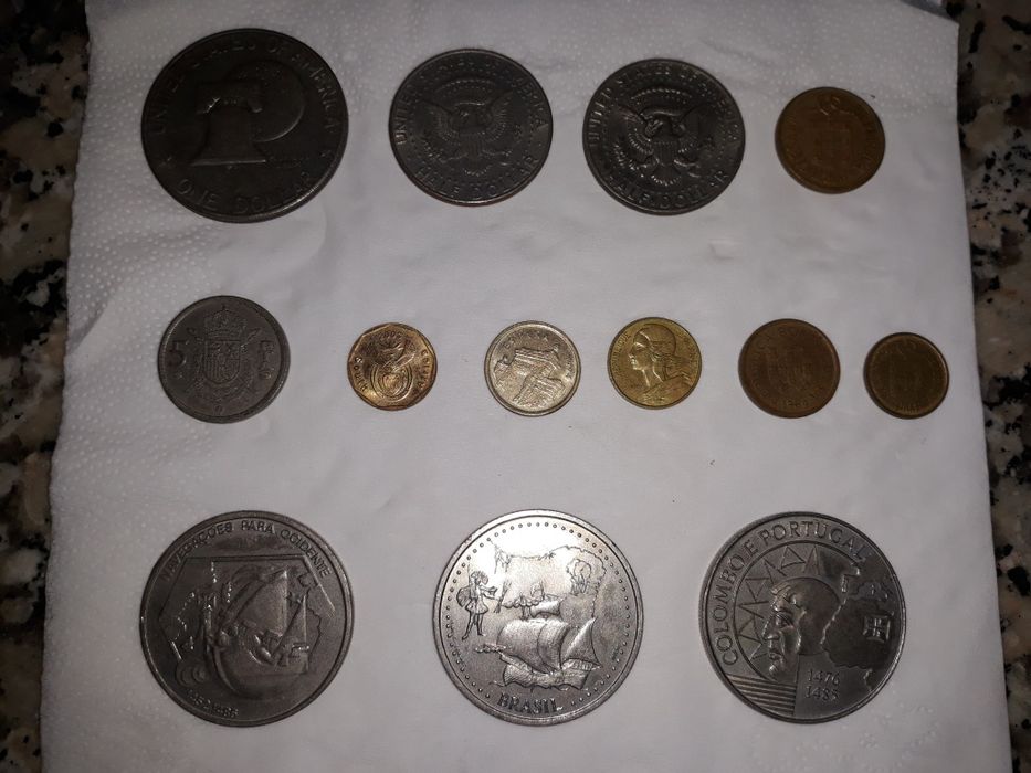 Moedas várias antigas