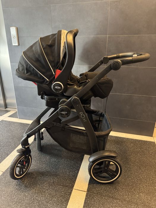 GRACO Evo XT stelaż, fotelik, adapter