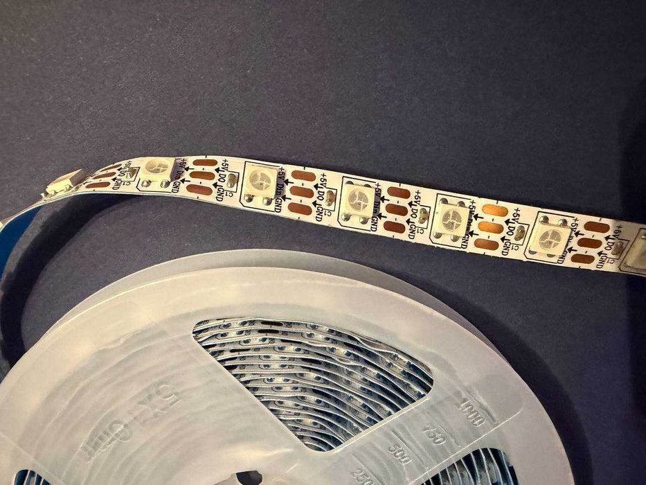 2× Taśma LED WS2812B 5m 60 LED/m IP20 – biała
