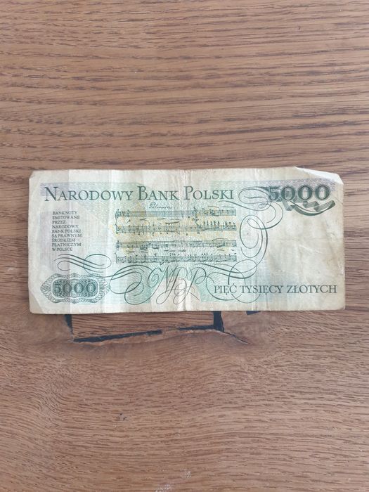 5000zł Polska Rzeczpospolita Ludowa 1982