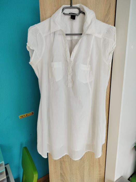 Biała koszula ciążowa