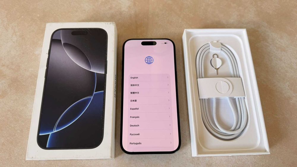 Iphone 16 Pro 256Gb Black Titanium фізична сім чорний ідеал коробка комплект