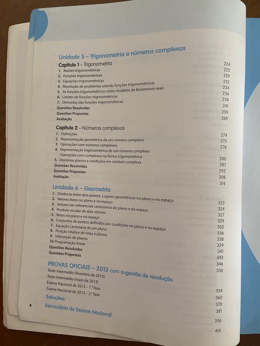 Livro de preparação para Exame Nacional de Matemática A, 12º ano