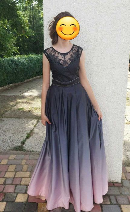 Вечернее платье Черный/бежевый