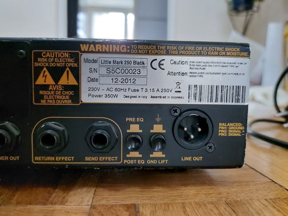 Wzmacniacz markbass little mark 250w black line