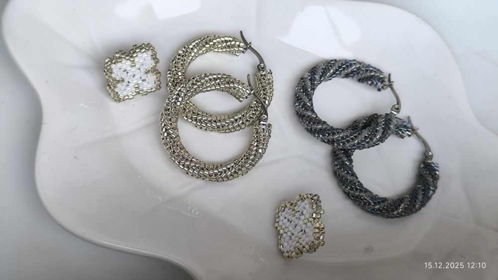 Kolczyki congo srebrne