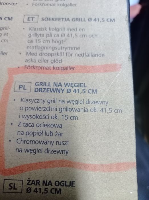 Grill na węgiel nowy
