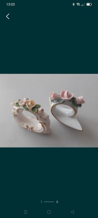 Serwetniki kolekcjonerskie porcelanowe.