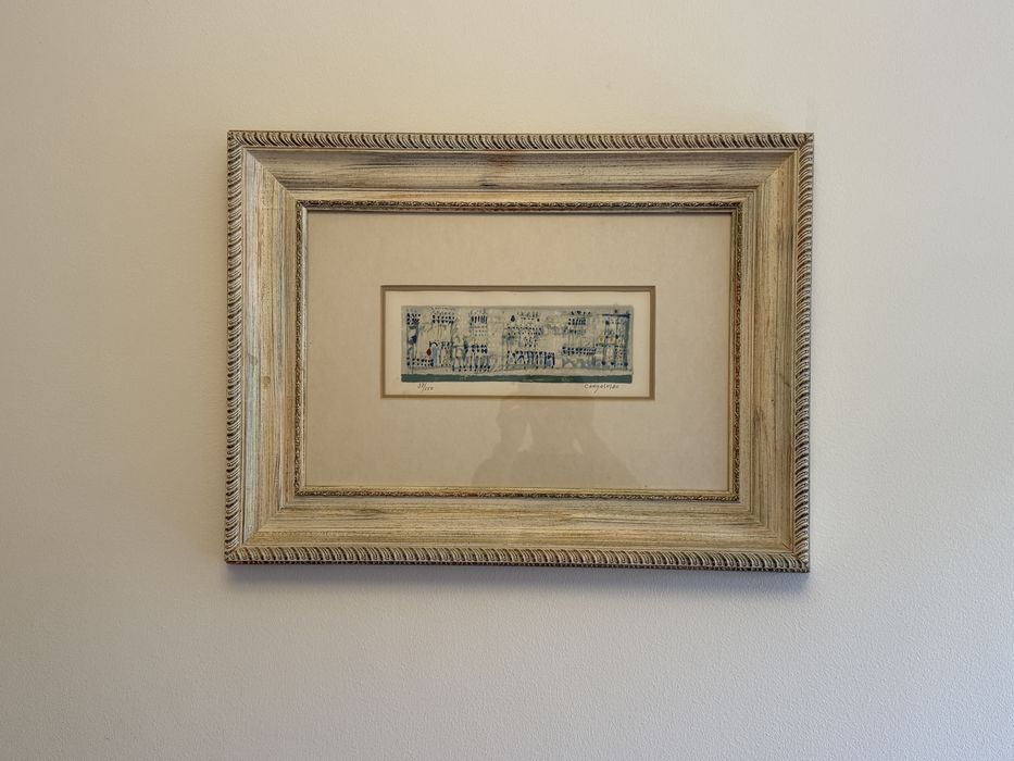 Serigrafia Manuel Cargaleiro - “Azulejos” emoldurada