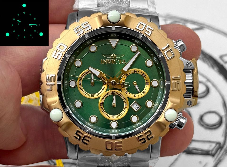 Годинник Invicta 47183 Subaqua POSEIDON Gold 50 mm. 100 MT.