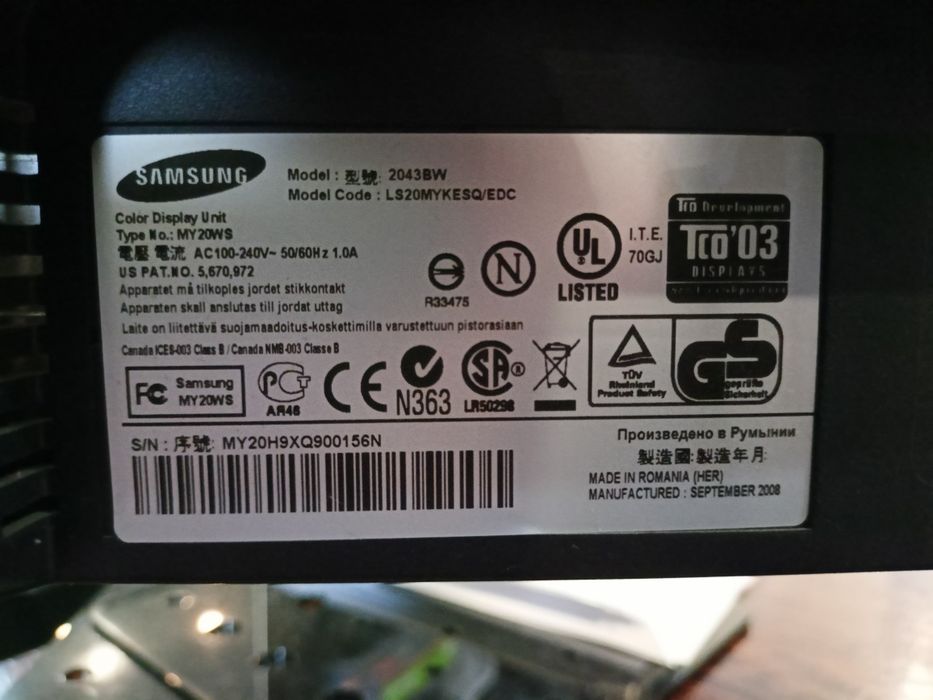 Monitor Samsung 20 cali 1680x1050