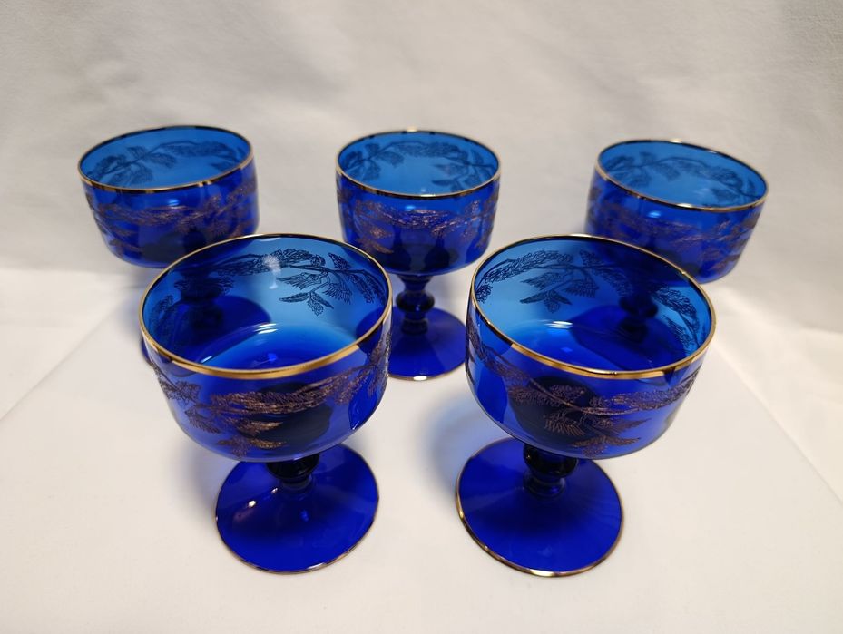 Kieliszki szkło kryształowe grawerowane