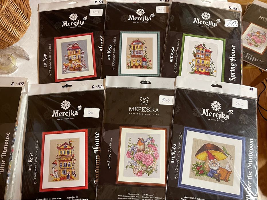 Набори для вишивки Dimension Anchor Мережка Crystal Art і інші